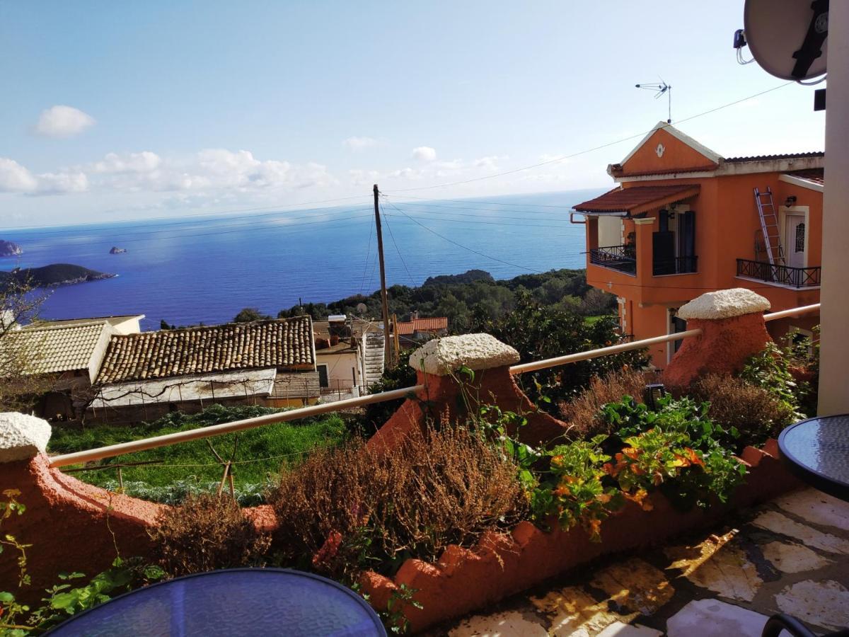 Traditional Panoramic Sea View House Lákones Exterior foto
